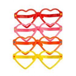 Maxi plastové okuliare v tvare srdca